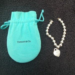 Original/Authentic Tiffany & Co. Return to Tiffany Heart and Bead Ball Bracelet